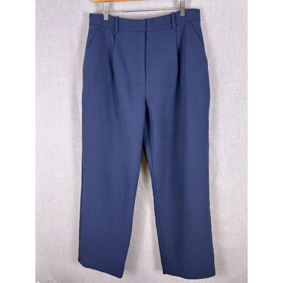 Abercrombie & Fitch Pants Women 32 Navy Curve Love Sloane Tailored Office Career - Picture 1 of 12